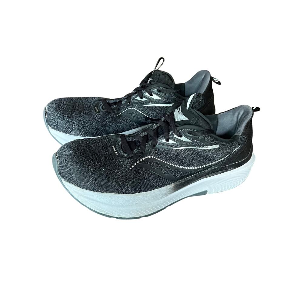 Saucony Mens Echelon 9 Black Running Shoes Sneakers Size 9.5